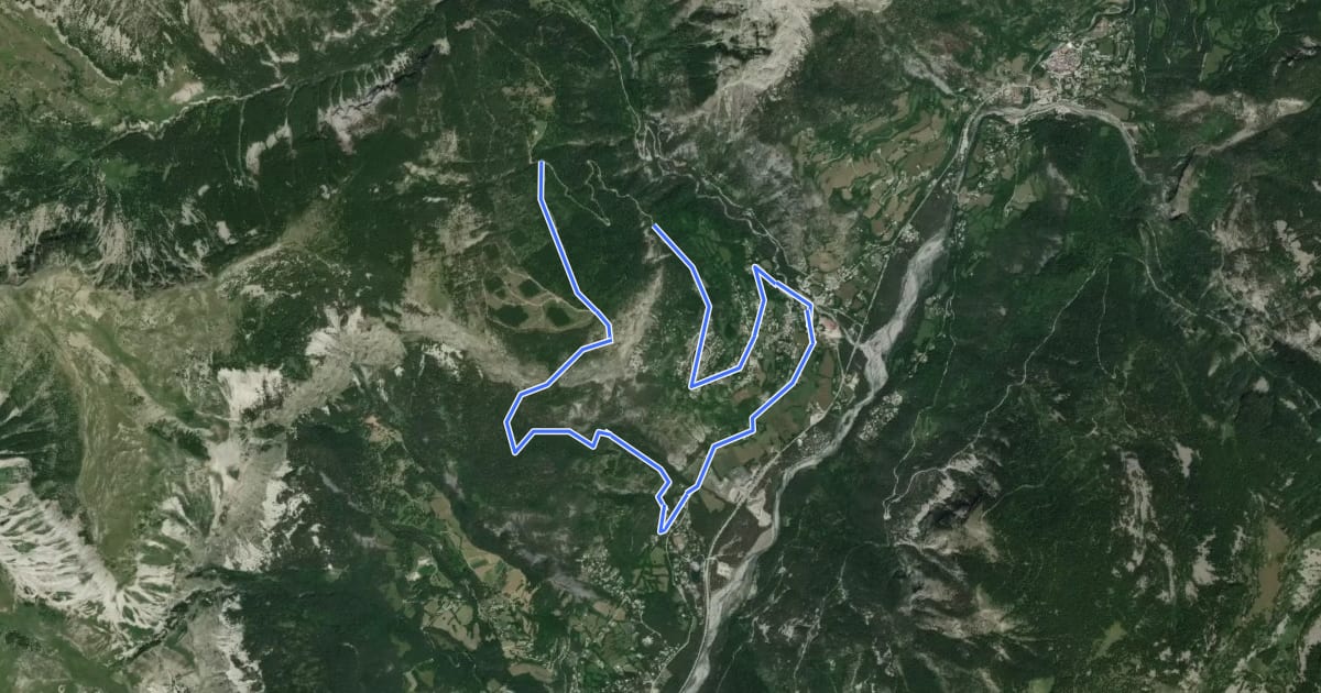 Маршрут La Croix du Puy на спутниковом снимке