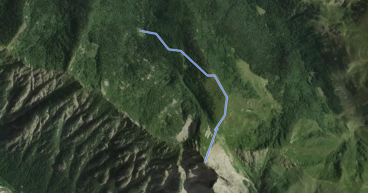 Маршрут La Dent d'Orlu на спутниковом снимке