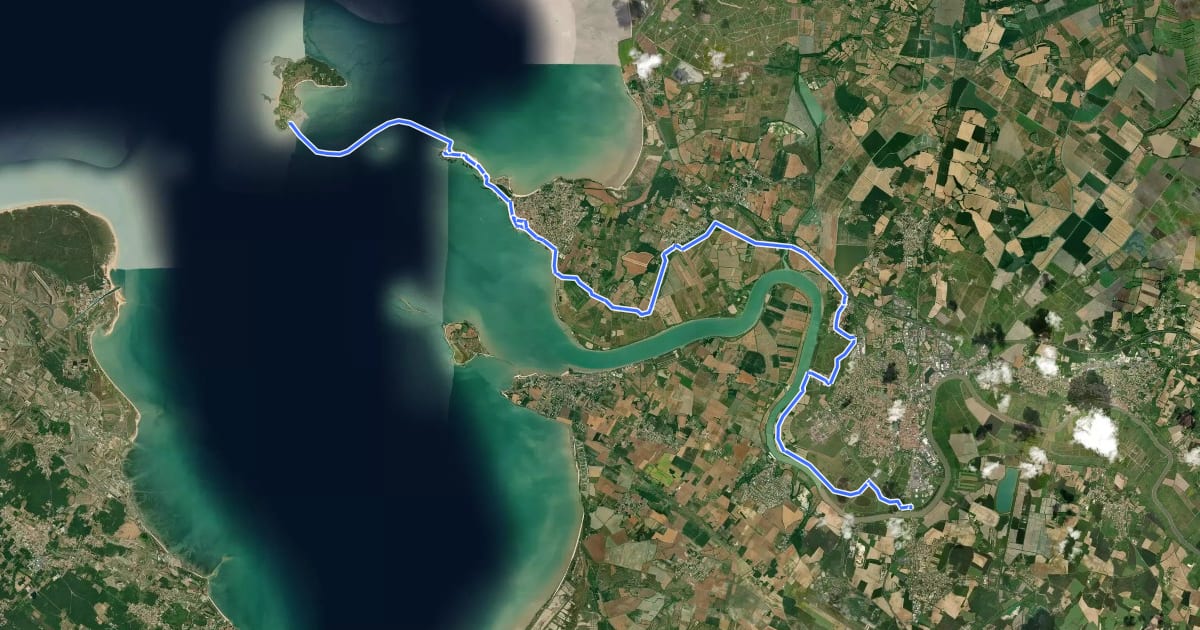Маршрут La Flow Vélo, Rochefort - Île d'Aix. L'appel du large на спутниковом снимке
