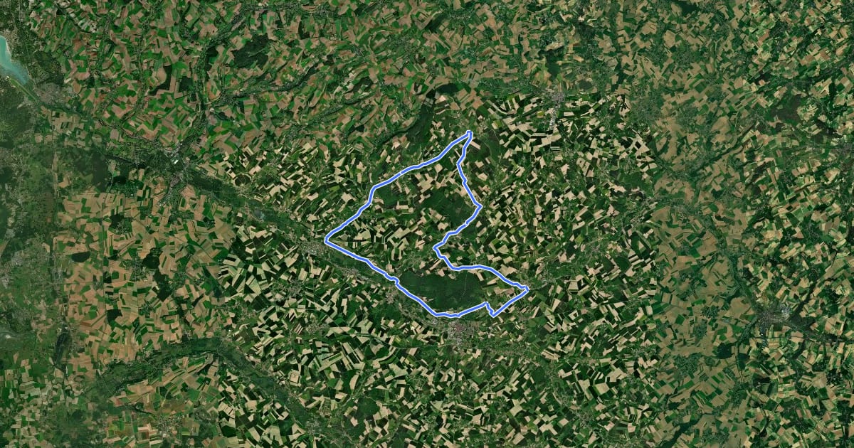Маршрут La Forêt на спутниковом снимке