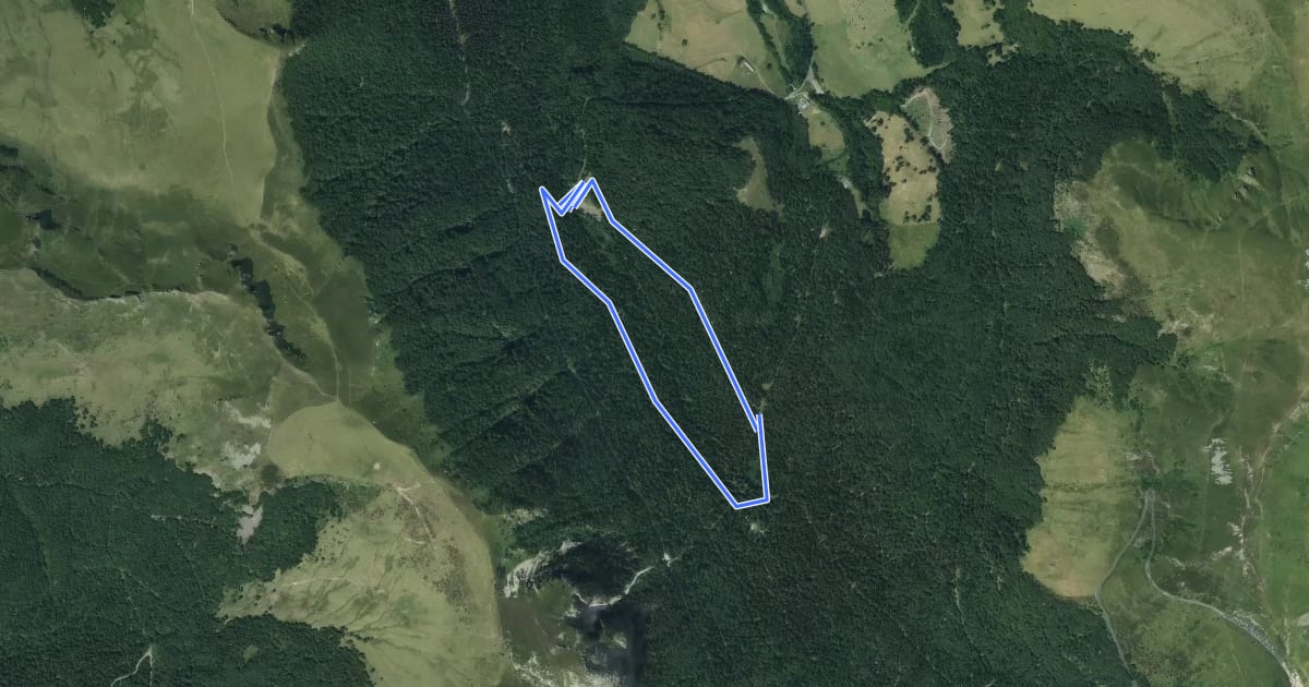 Маршрут La Garde на спутниковом снимке