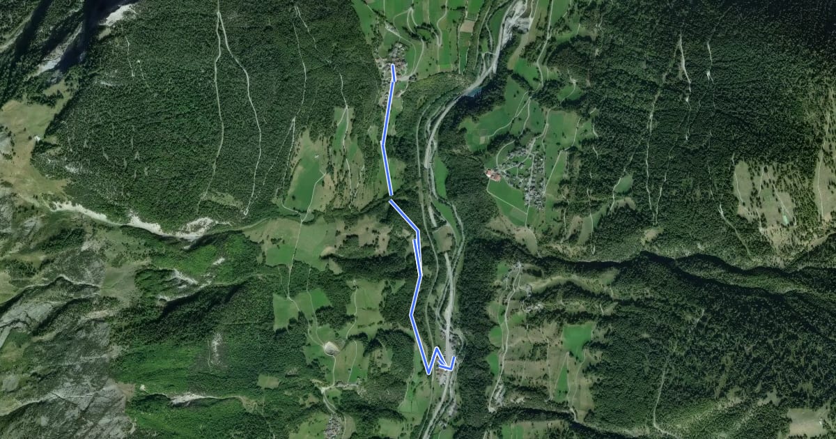 Маршрут La Garde > La Douay на спутниковом снимке