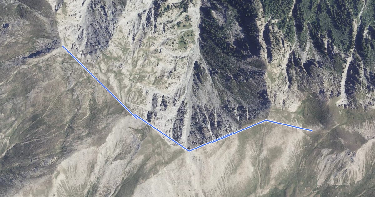 Маршрут La Gardiole de l'Alp - Col du Clot du Loup на спутниковом снимке