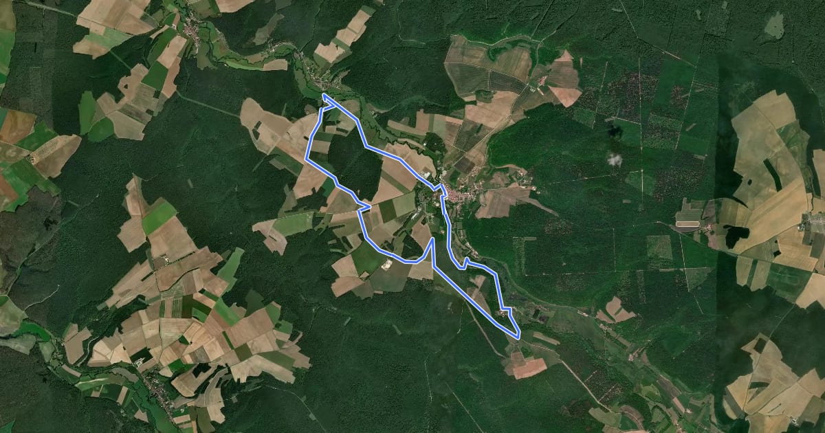 Маршрут La Garenne на спутниковом снимке