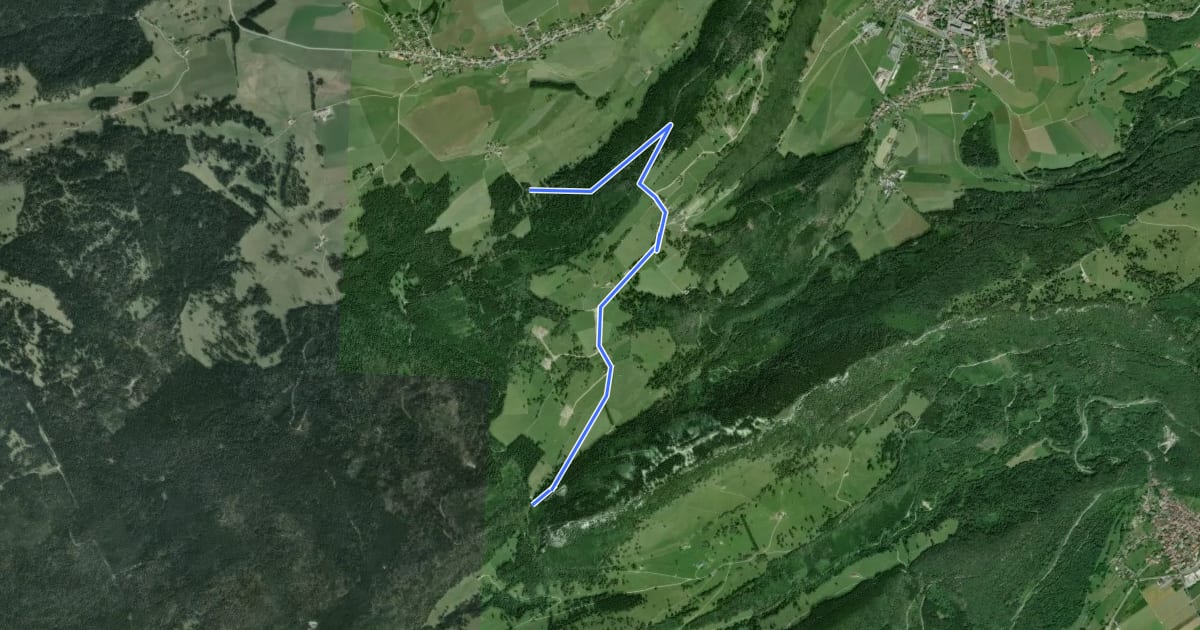 Маршрут La Gittaz-Col de l'Aigullon на спутниковом снимке