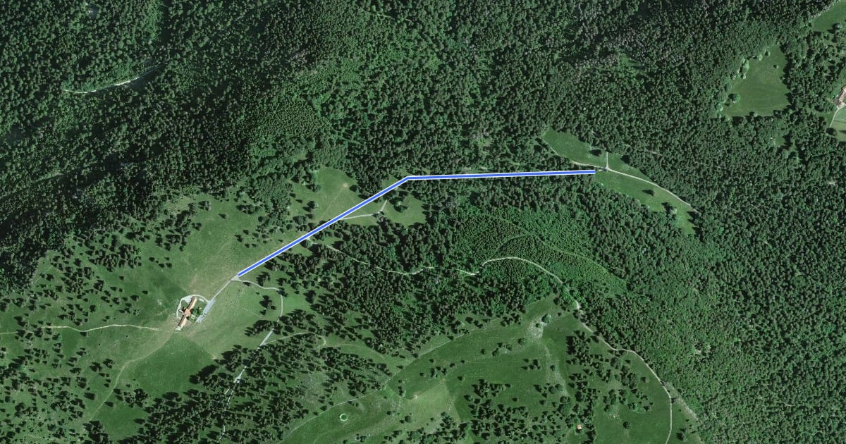 Маршрут La Grand Vy-Pré au Favre на спутниковом снимке