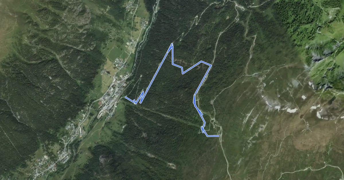 Маршрут La Grande Ourse на спутниковом снимке