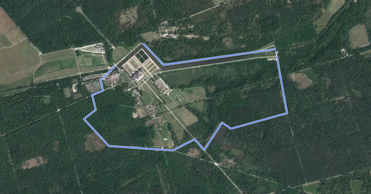 Маршрут La grande promenade à Chambord на спутниковом снимке