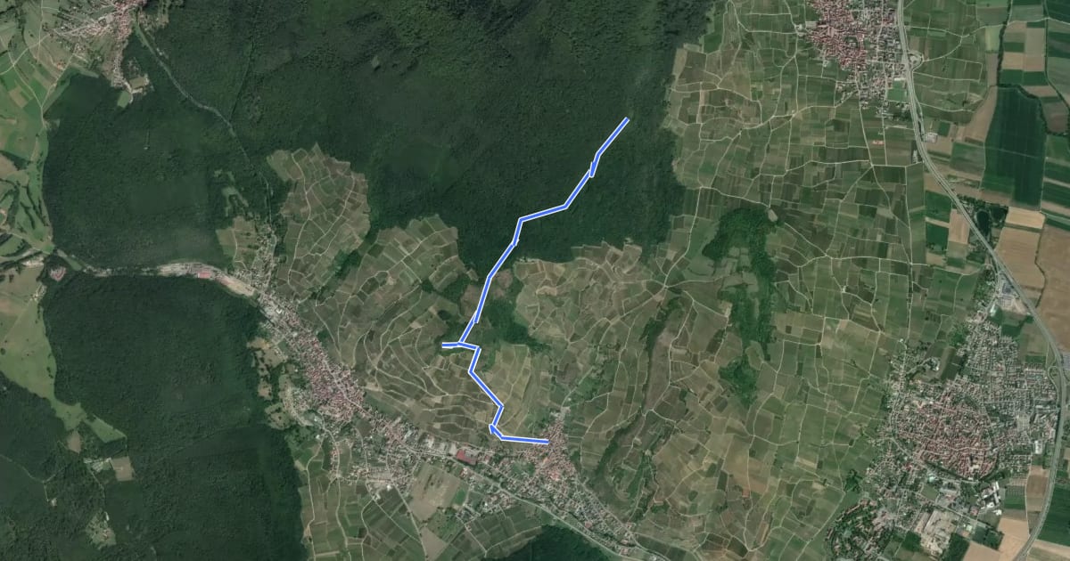 Маршрут La grande Promenade Mystique basse et haute par Westhalten на спутниковом снимке
