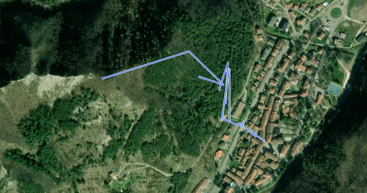 Маршрут La Guardia di Bagno di Romagna на спутниковом снимке
