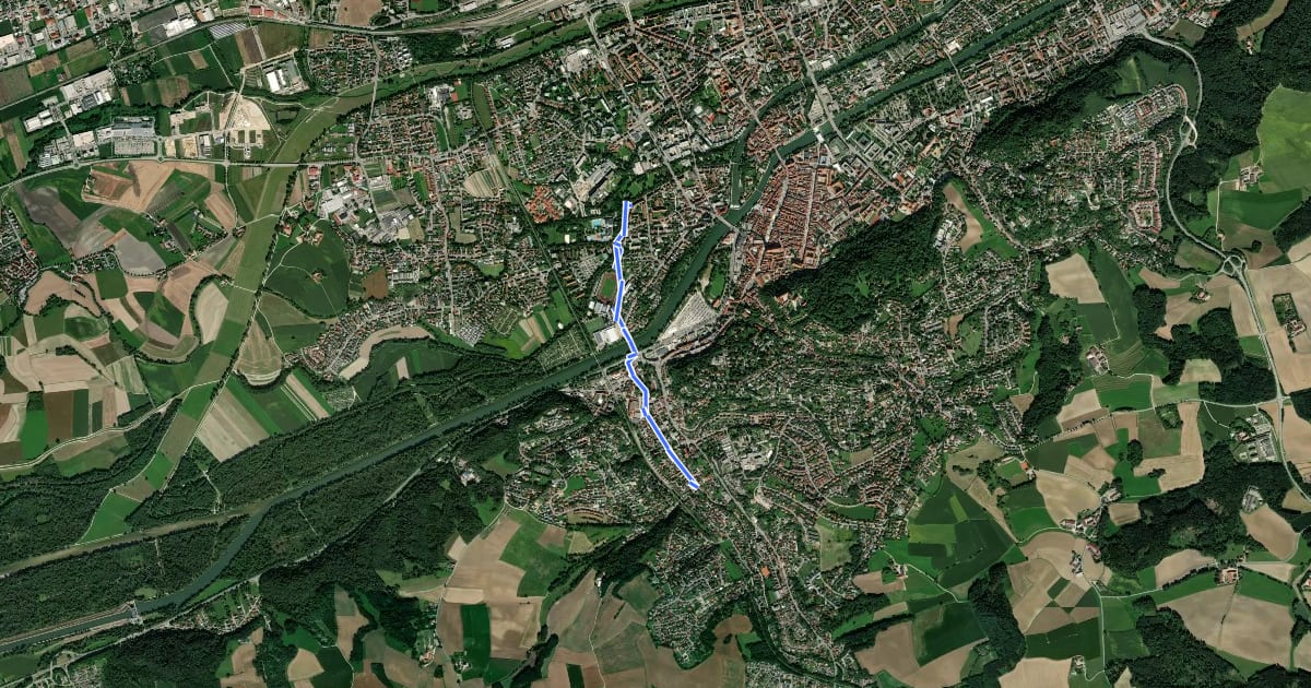 Маршрут LA-Hauptroute 6 Achdorf - West - Hauptbahnhof на спутниковом снимке