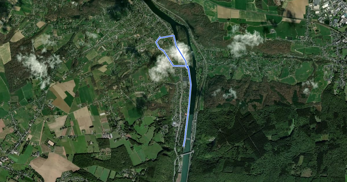 Маршрут La Haute Meuse на спутниковом снимке