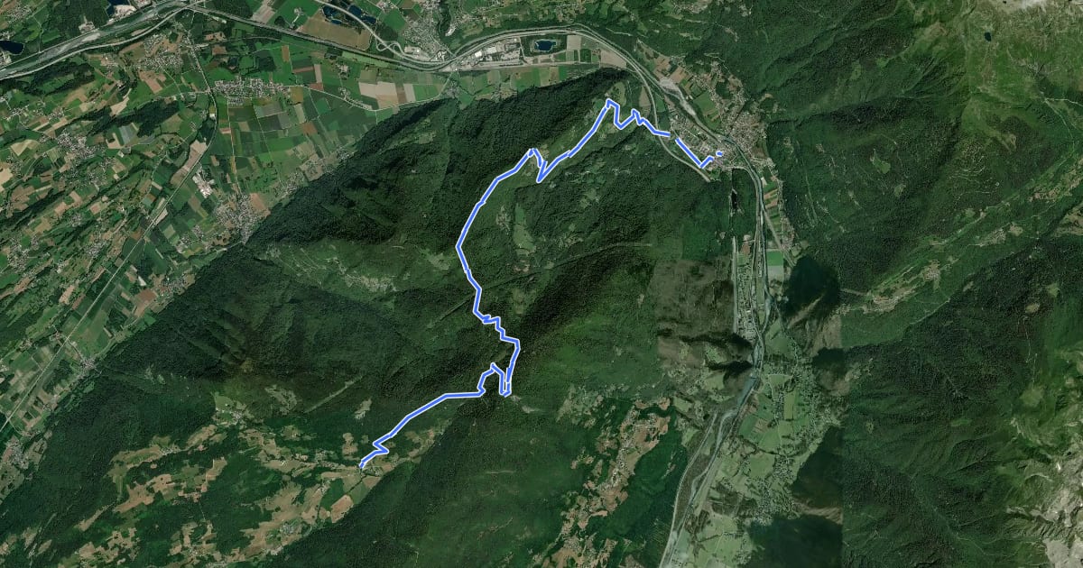 Маршрут La Haute Traversée de Belledonne - Etape 1 на спутниковом снимке