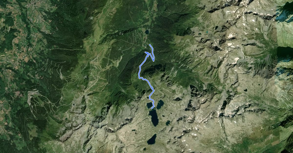 Маршрут La Haute Traversée de Belledonne - Etape 6 на спутниковом снимке
