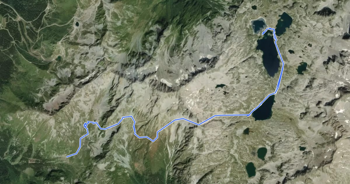 Маршрут La Haute Traversée de Belledonne - Etape 7 на спутниковом снимке