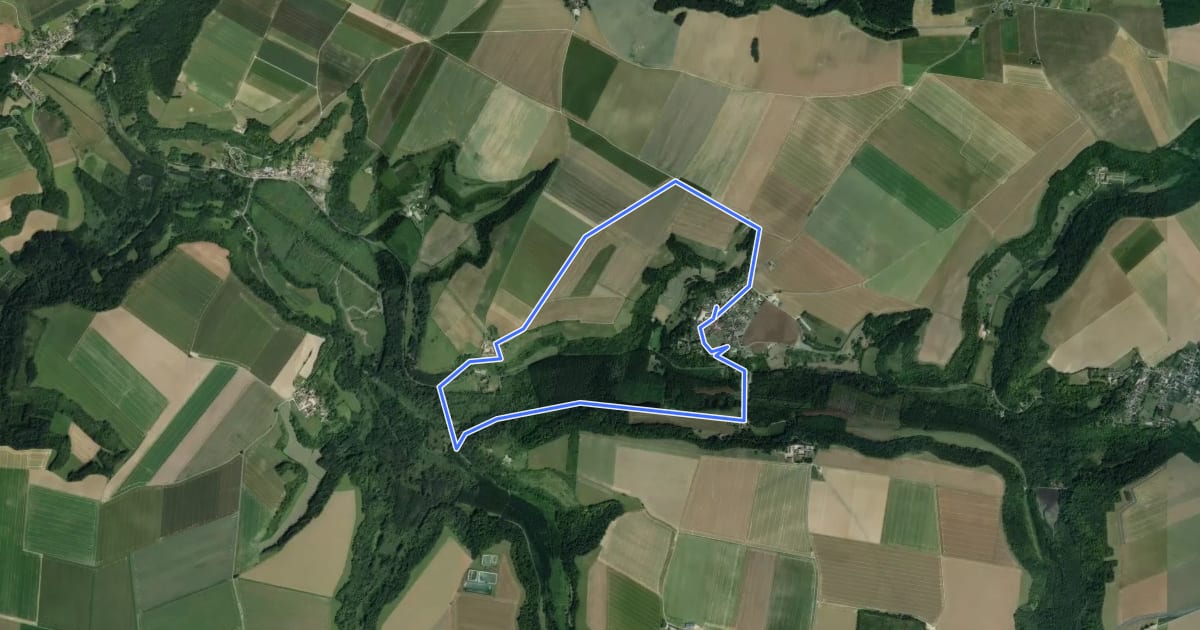 Маршрут La Haute Vallée de l'Automne на спутниковом снимке