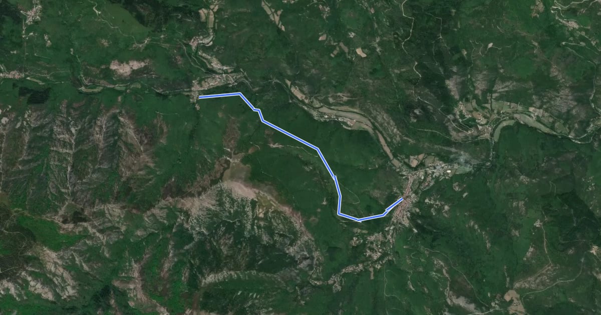 Маршрут La Haute Vallée de la Mare Variante на спутниковом снимке