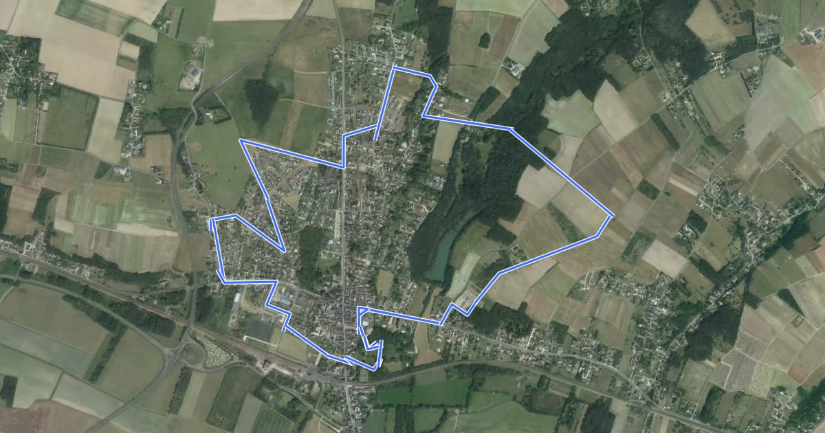 Маршрут La Herserie - La-Croix-en-Touraine на спутниковом снимке