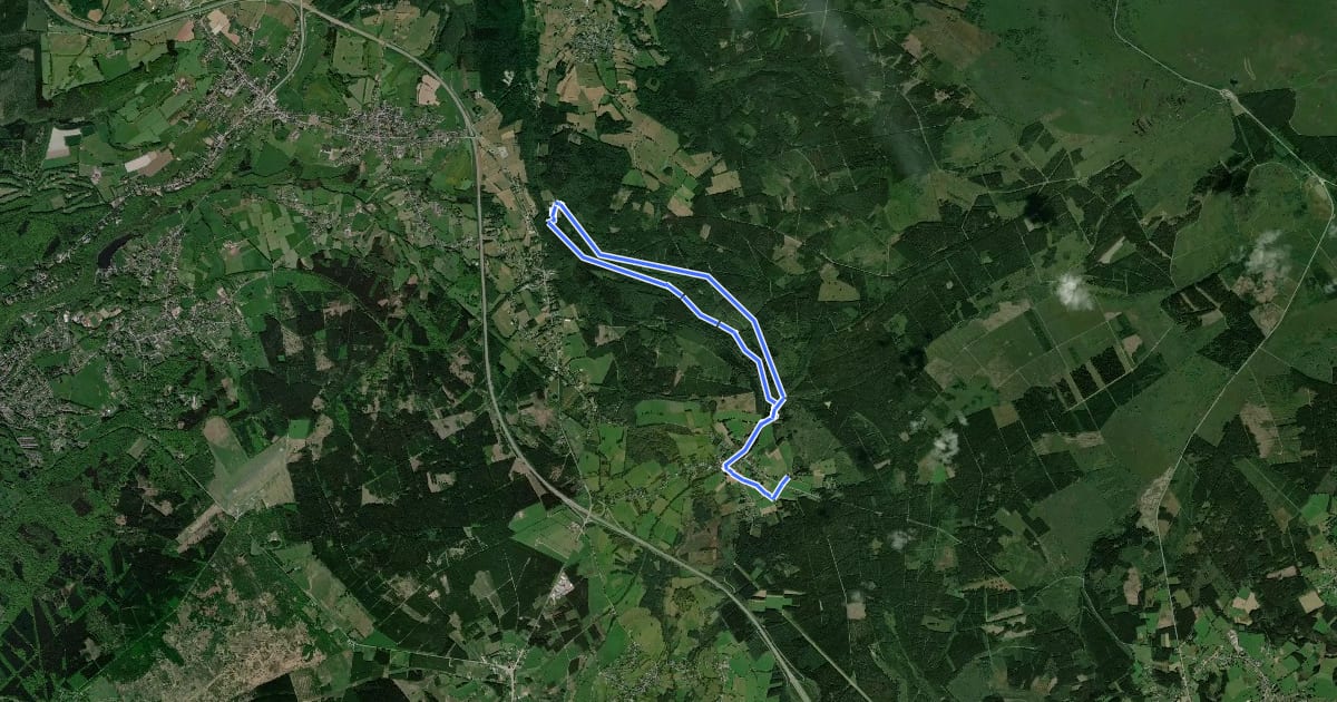 Маршрут La Hoegne на спутниковом снимке