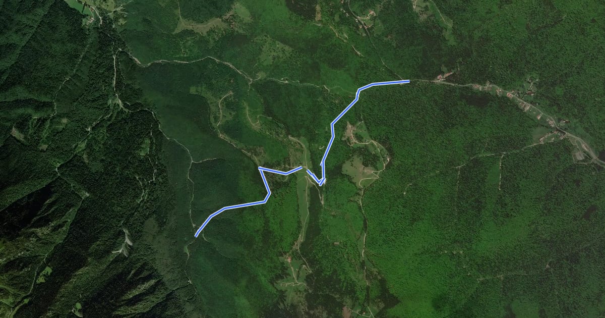 Маршрут La Șipote - Valea Glăjăriei на спутниковом снимке