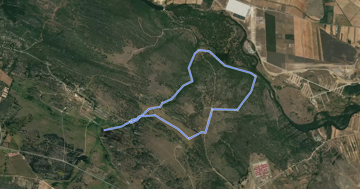 Маршрут La Junta de los Rios на спутниковом снимке
