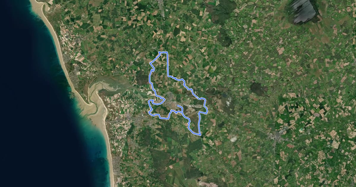 Маршрут La lande de Lessay (VTT) на спутниковом снимке