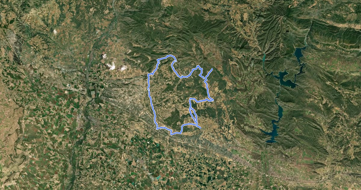 Маршрут La Litera. BTT. Ruta 1. Sierras de La Litera на спутниковом снимке