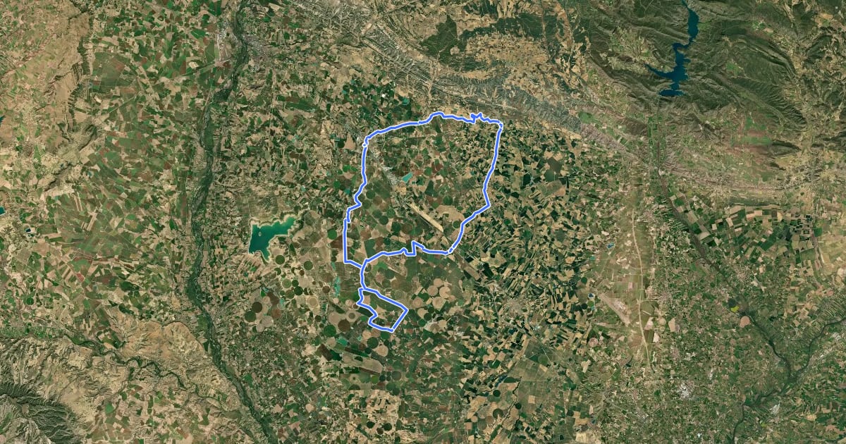 Маршрут La Litera. BTT. Ruta 3. Los regadios de La Litera на спутниковом снимке