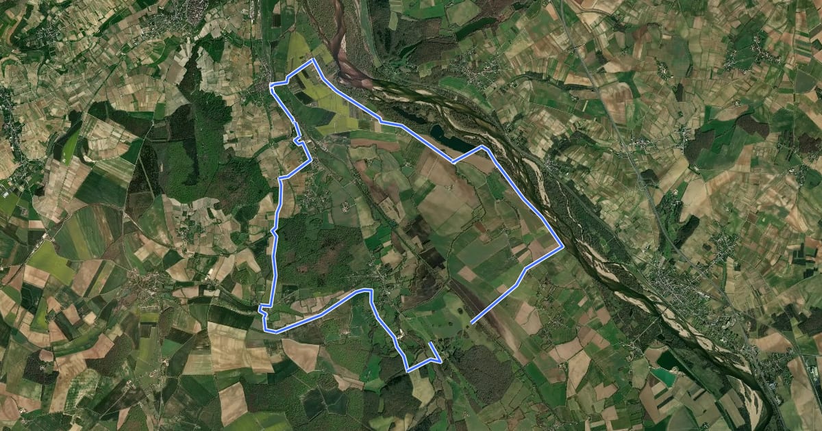 Маршрут La Loire et ses Coteaux на спутниковом снимке