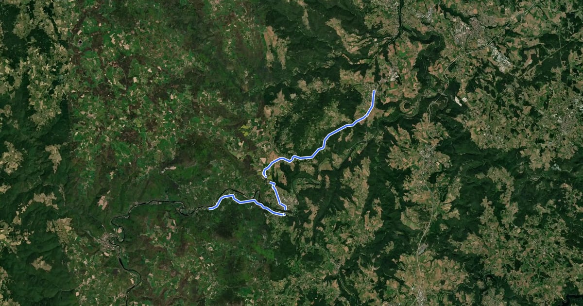 Маршрут La Loire sauvage à vélo 2 Beauzac - Chamalières на спутниковом снимке
