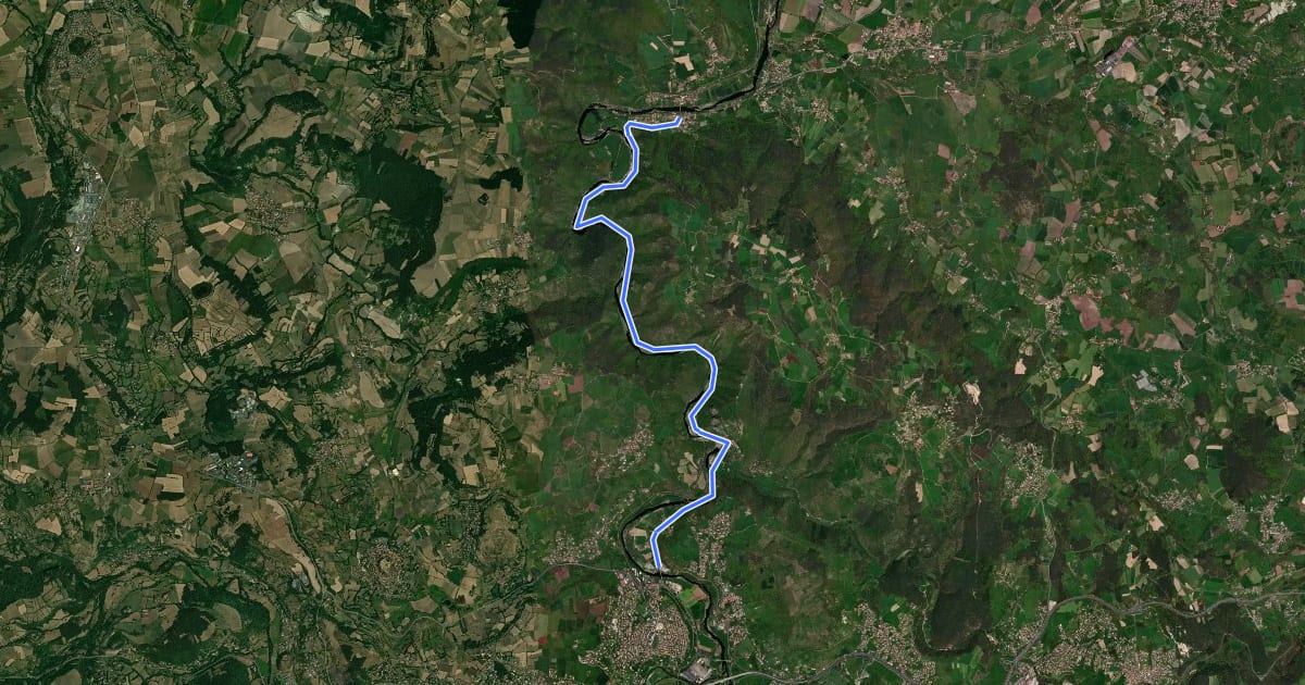 Маршрут La Loire sauvage à vélo 4 Lavoûte-sur-Loire - Chadrac на спутниковом снимке