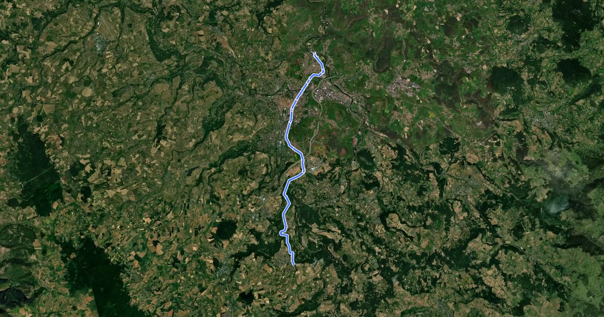 Маршрут La Loire sauvage à vélo 5a Chadrac - Solignac на спутниковом снимке