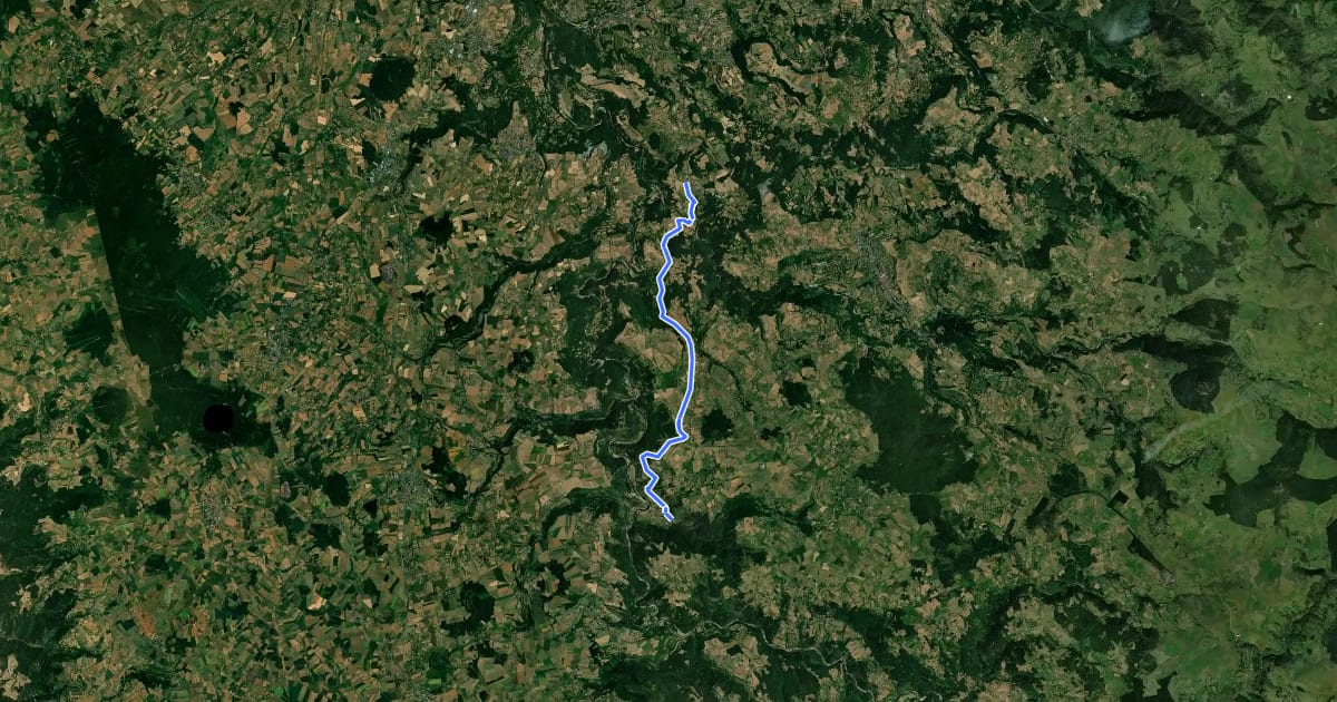 Маршрут La Loire sauvage à vélo 7b Chadron - Goudet на спутниковом снимке