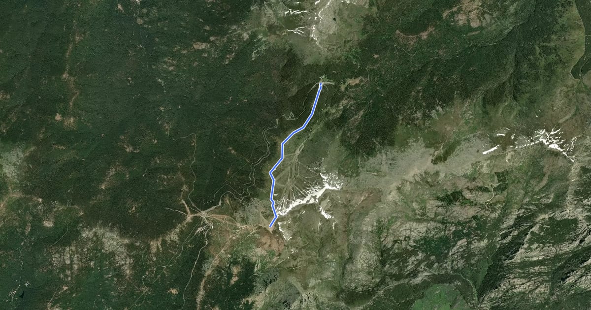 Маршрут La Loma del Noruego на спутниковом снимке