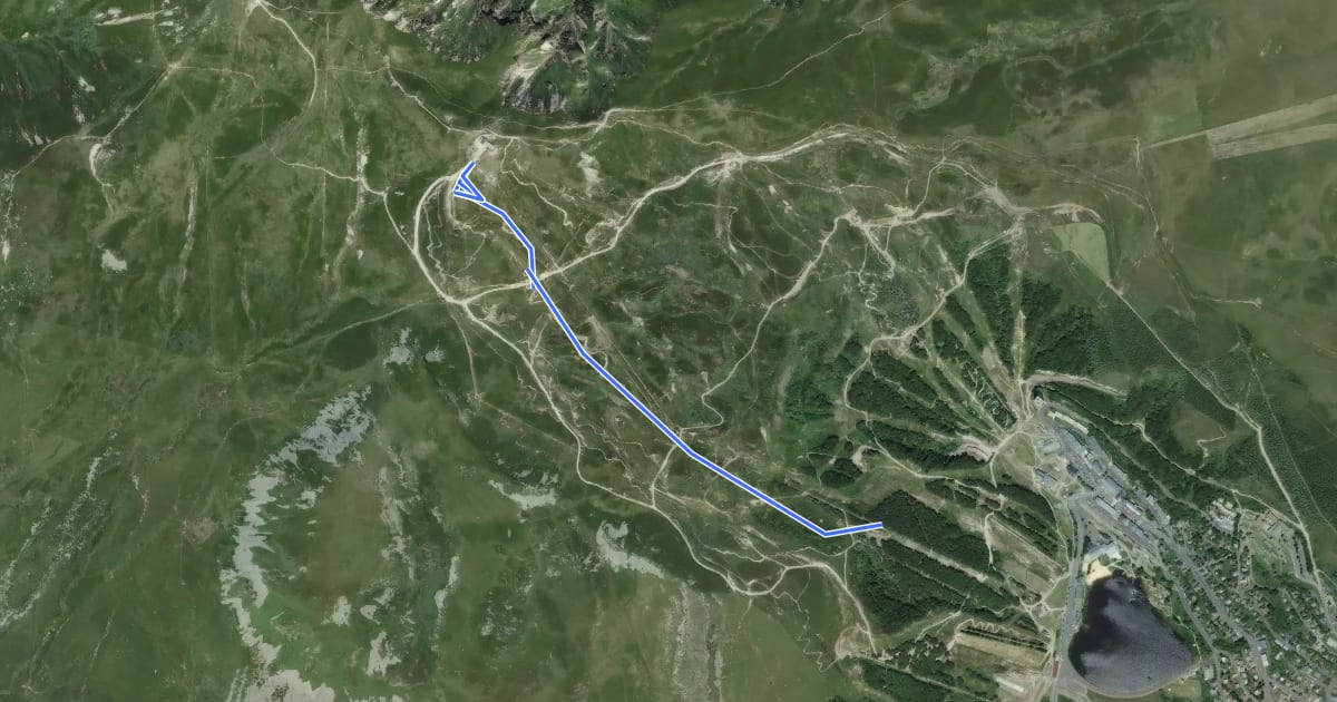 Маршрут La Mado DH на спутниковом снимке