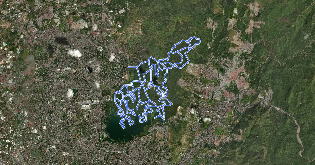 Маршрут La Mesa Eco Park Bike Trails на спутниковом снимке