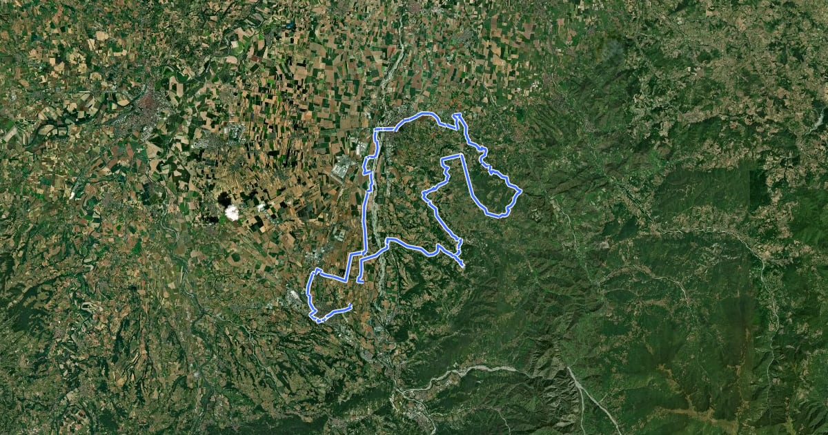 Маршрут La Mitica 2015 (percorso lungo) на спутниковом снимке