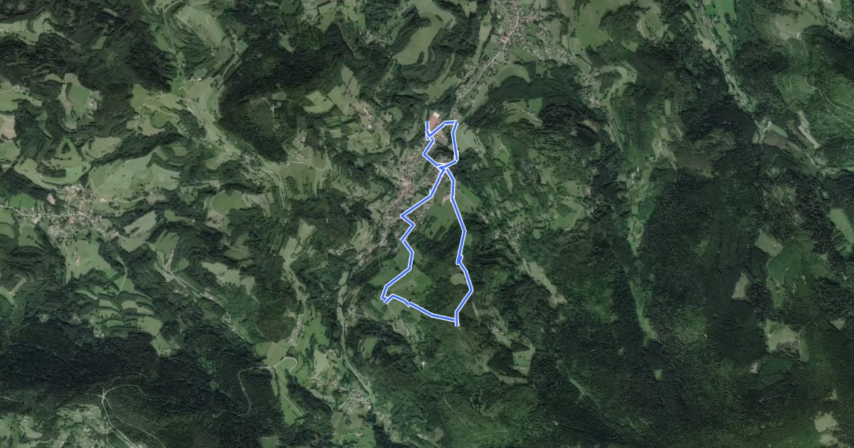 Маршрут La Montagne d'Argent на спутниковом снимке