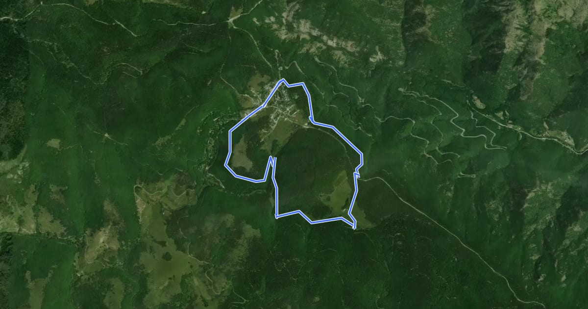 Маршрут La montagne de l'Espérou на спутниковом снимке