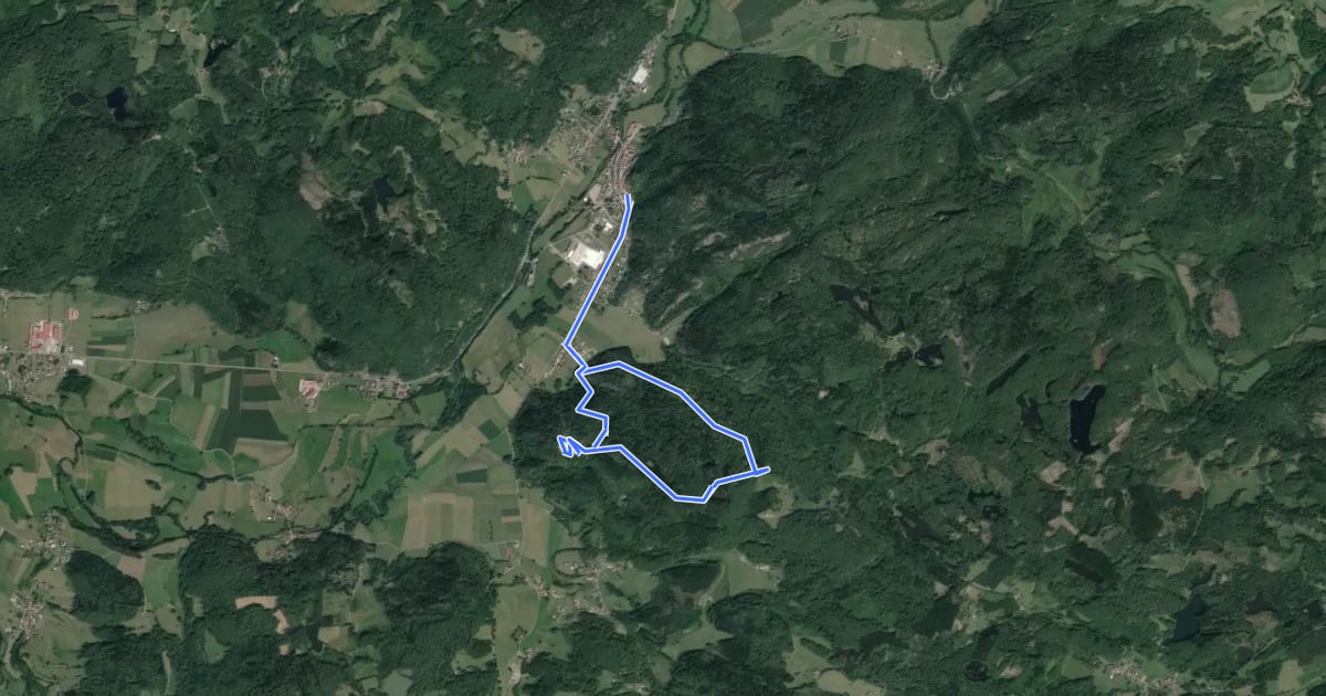 Маршрут La montagne de Saint-Martin на спутниковом снимке