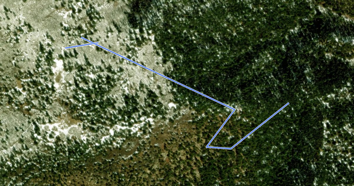 Маршрут La Mosca Trail на спутниковом снимке