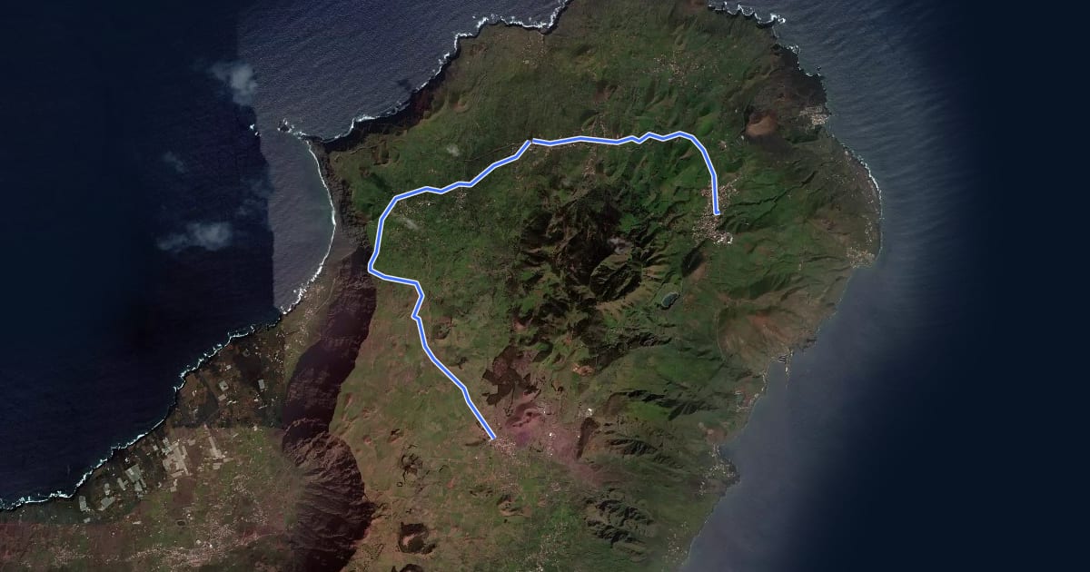 Маршрут La Peña Camino de el Norte на спутниковом снимке