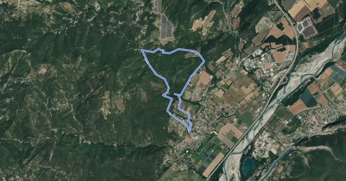 Маршрут La Pierre Plantée на спутниковом снимке