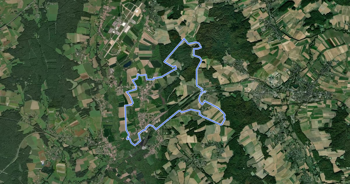 Маршрут La porte d'Alsace на спутниковом снимке