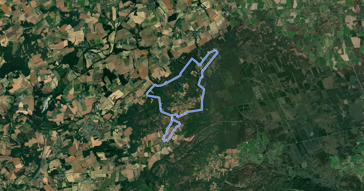 Маршрут La Porte du Ciel на спутниковом снимке