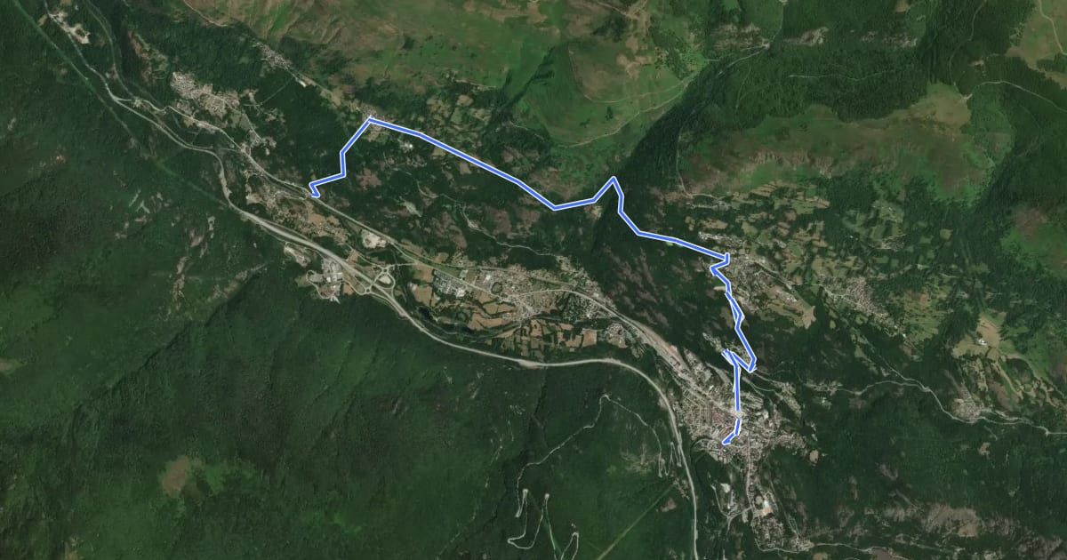 Маршрут La Porteille d'Orgeix на спутниковом снимке