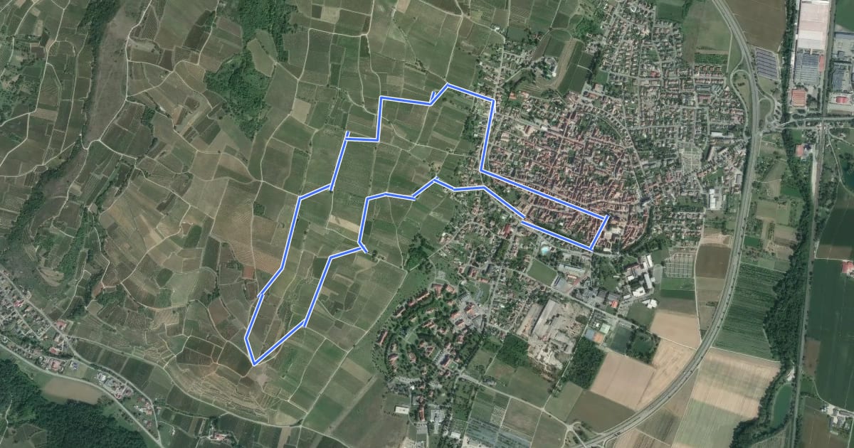Маршрут La promenade du Grand Cru Vorbourg на спутниковом снимке