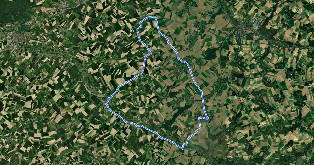 Маршрут La Promenade Verte на спутниковом снимке