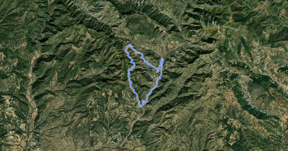 Маршрут La Ribagorza. BTT. Ruta 12. Circular Faldas del Morrón de Güell на спутниковом снимке