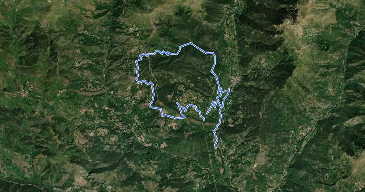 Маршрут La Ribagorza. BTT. Ruta 18. Montanuy на спутниковом снимке